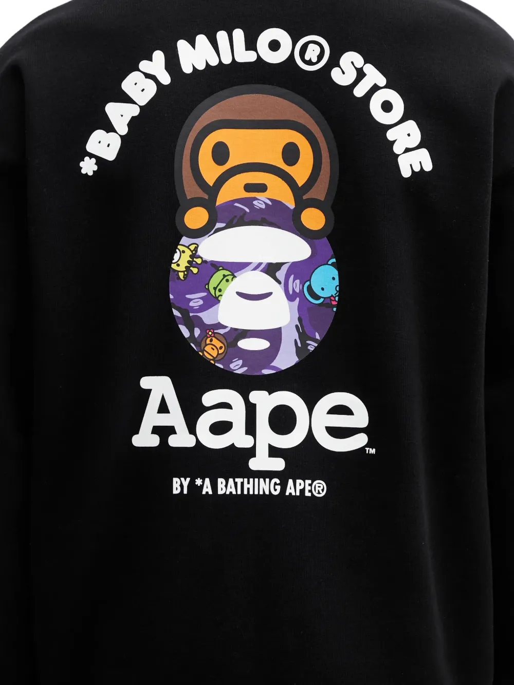 AAPE BY *A BATHING APE x Baby Milo Store AAPEUNVS sweater met logopatch Zwart