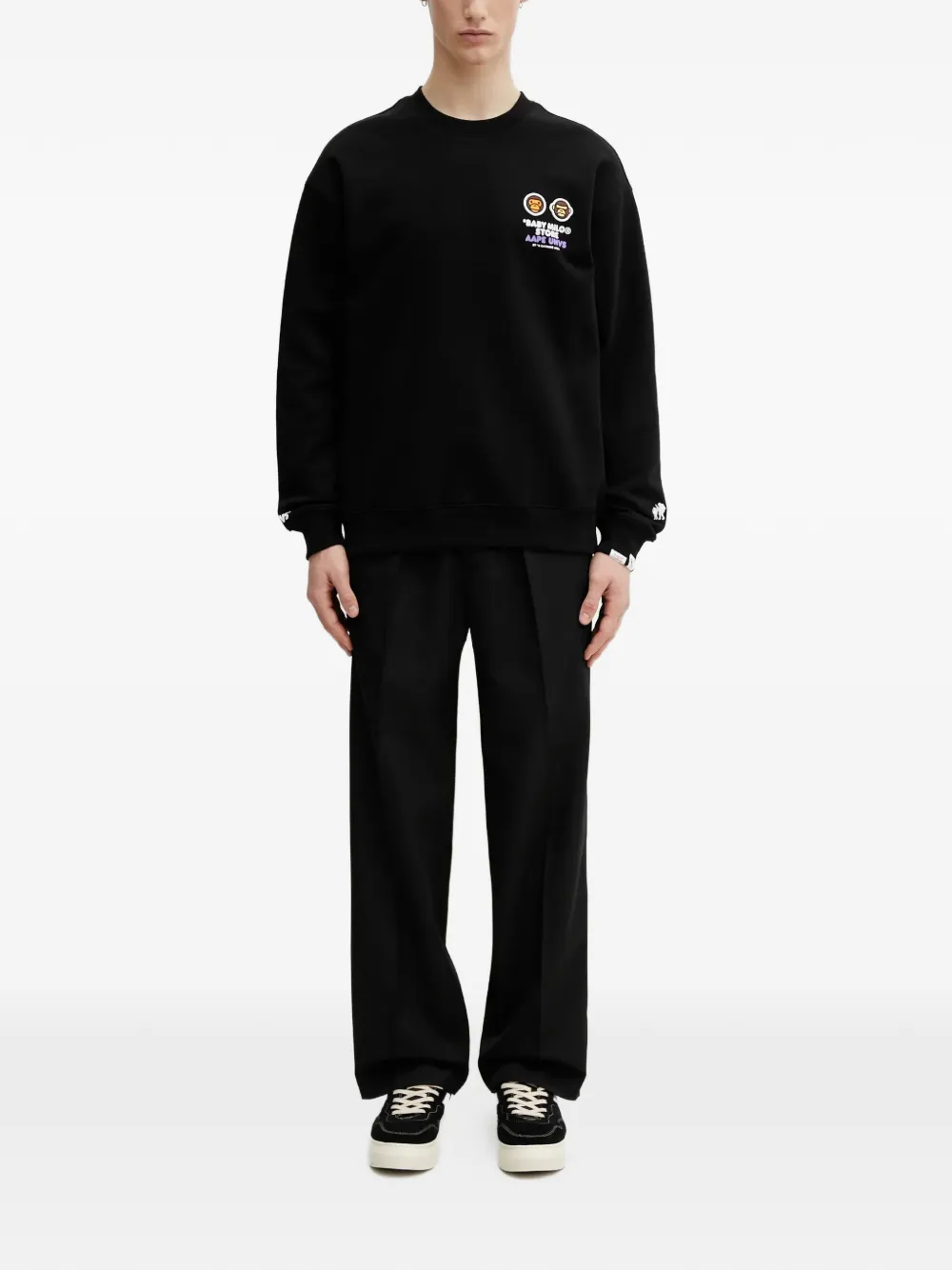 AAPE BY *A BATHING APE x Baby Milo Store AAPEUNVS sweater met logopatch Zwart