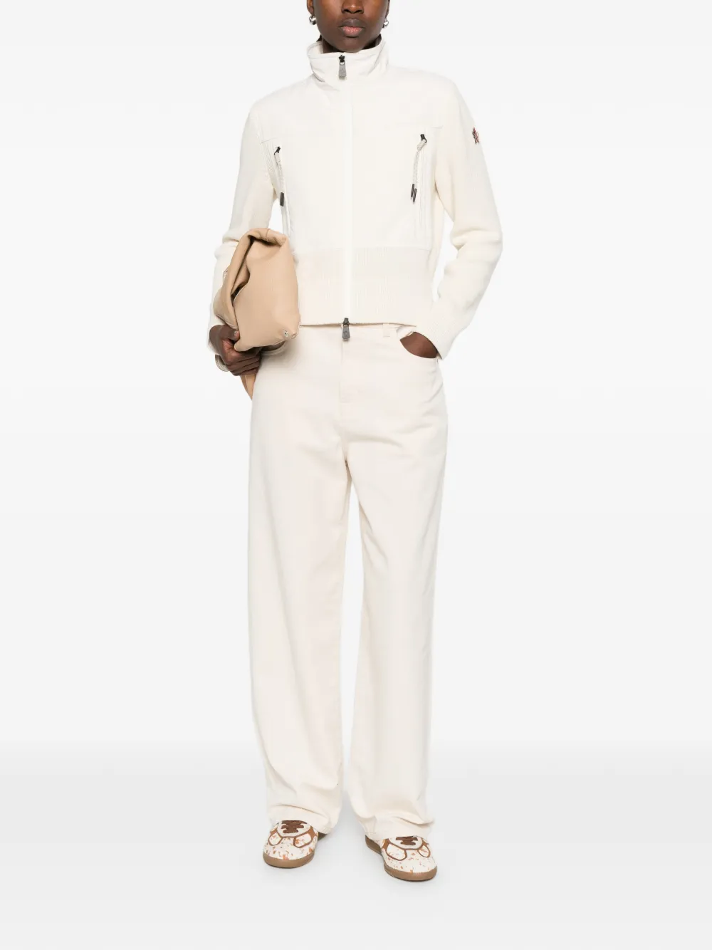  Moncler Grenoble Zip-up Cardigan - Neutrals 