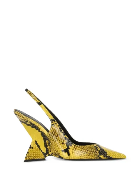 The Attico snake-print slingback pumps