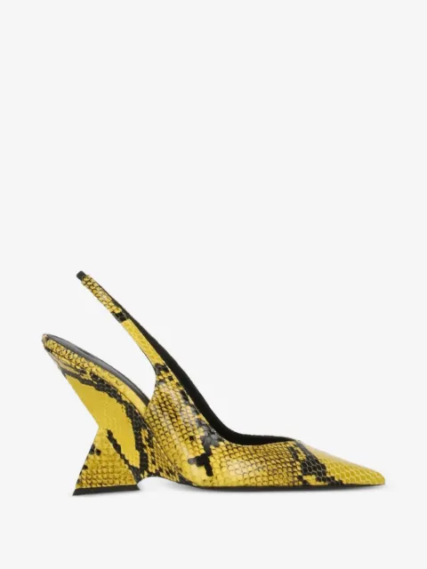 The Attico snake-print slingback pumps