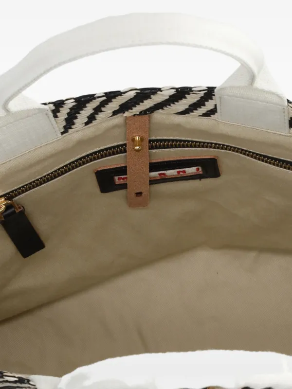 Marni ゼブラプリント ショルダーバッグ | ブラック | FARFETCH JP