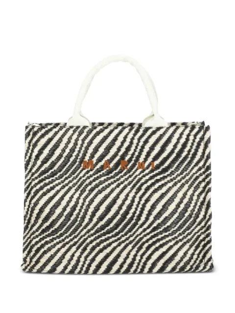 Marni zebra print handle shoulder bag