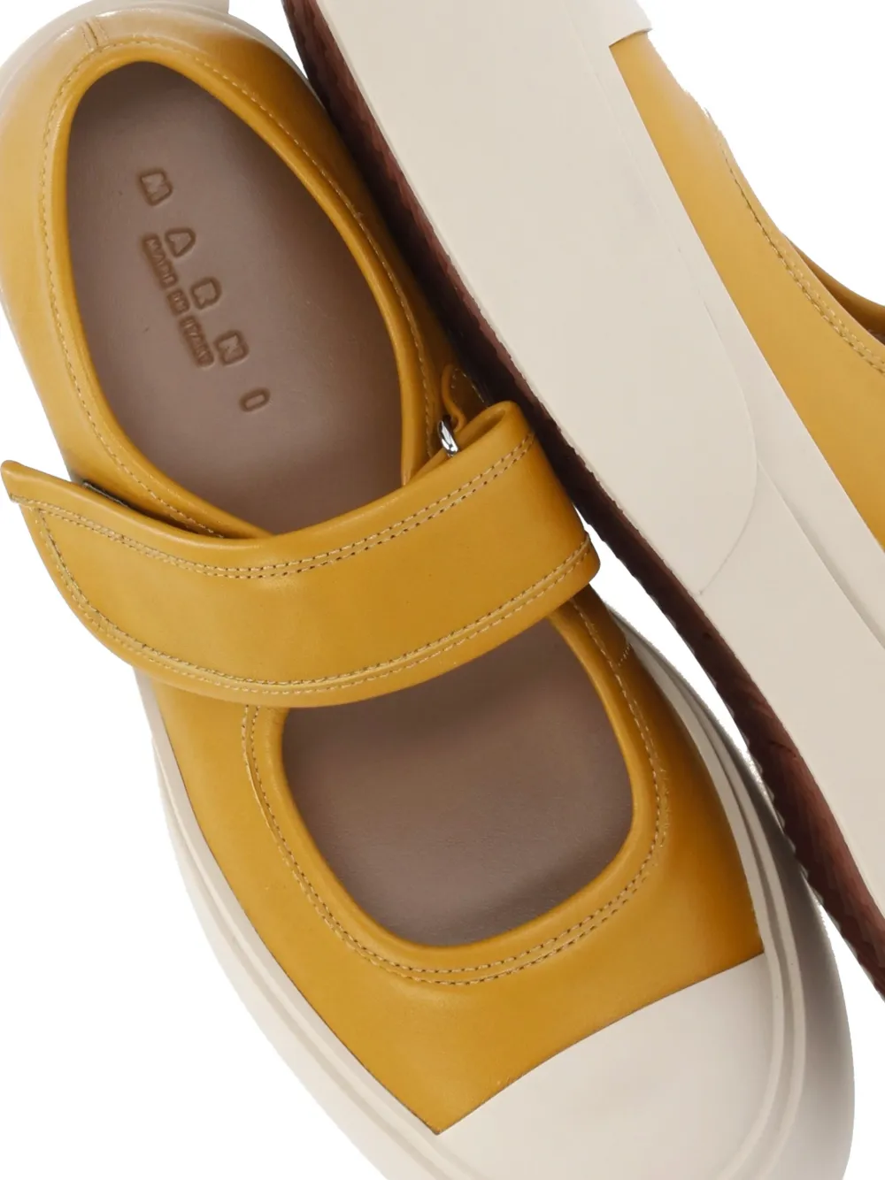 Marni strap platform flat shoes Geel