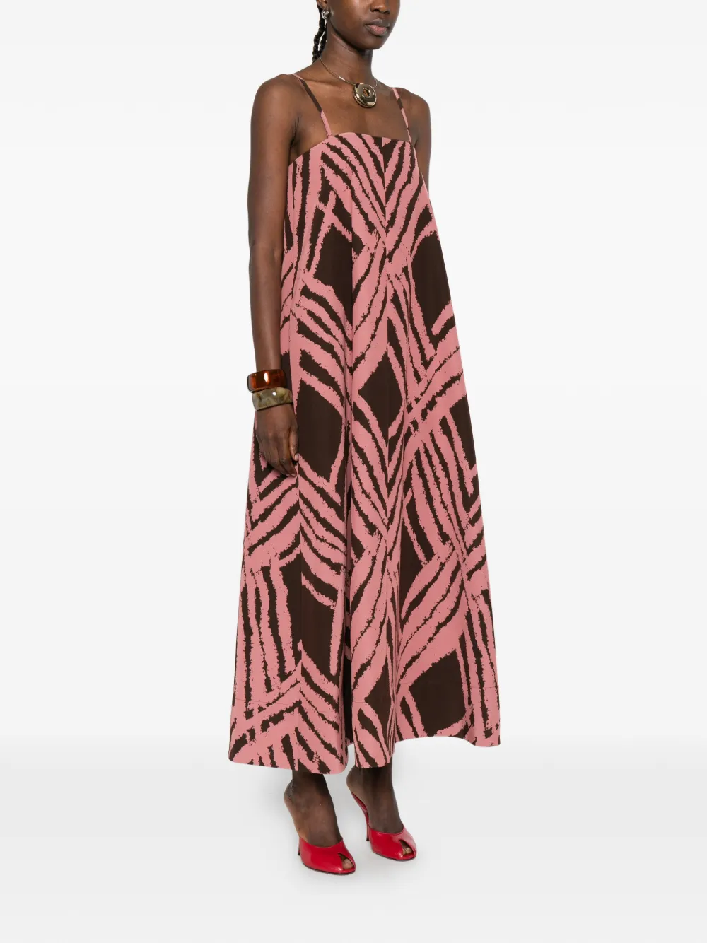 JOSEPH Midi-jurk met banaan print Roze