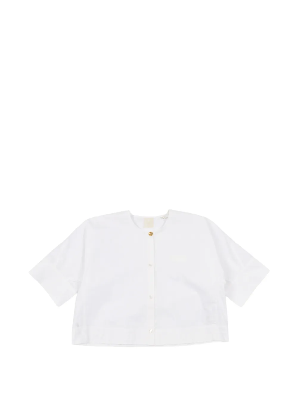 Givenchy Kids short-sleeved embroidered patch shirt - Weiß