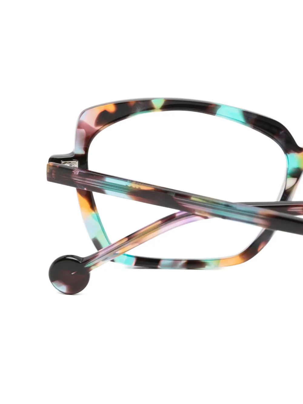  L.a. Eyeworks Geometric-frames Glasses - Brown 