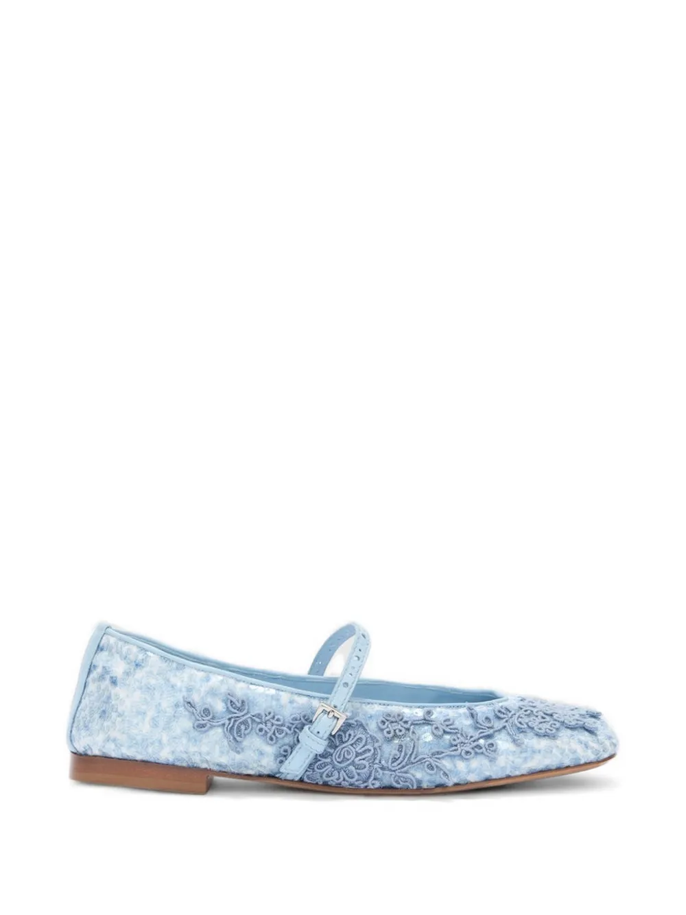 Ermanno Scervino floral-embellished ballet flats - Blu
