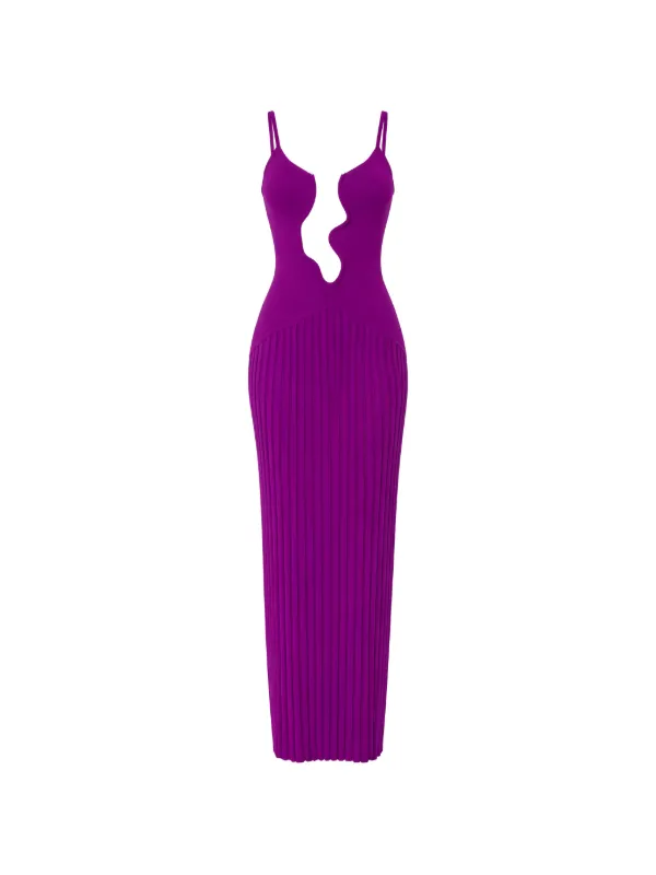 purple christopher esber dress Christopher Esber Salacia Wire Sunray Maxi Dress | Purple