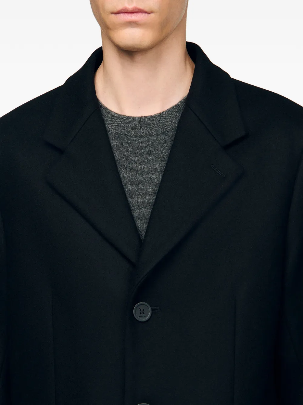 SANDRO Wollen jas Blauw