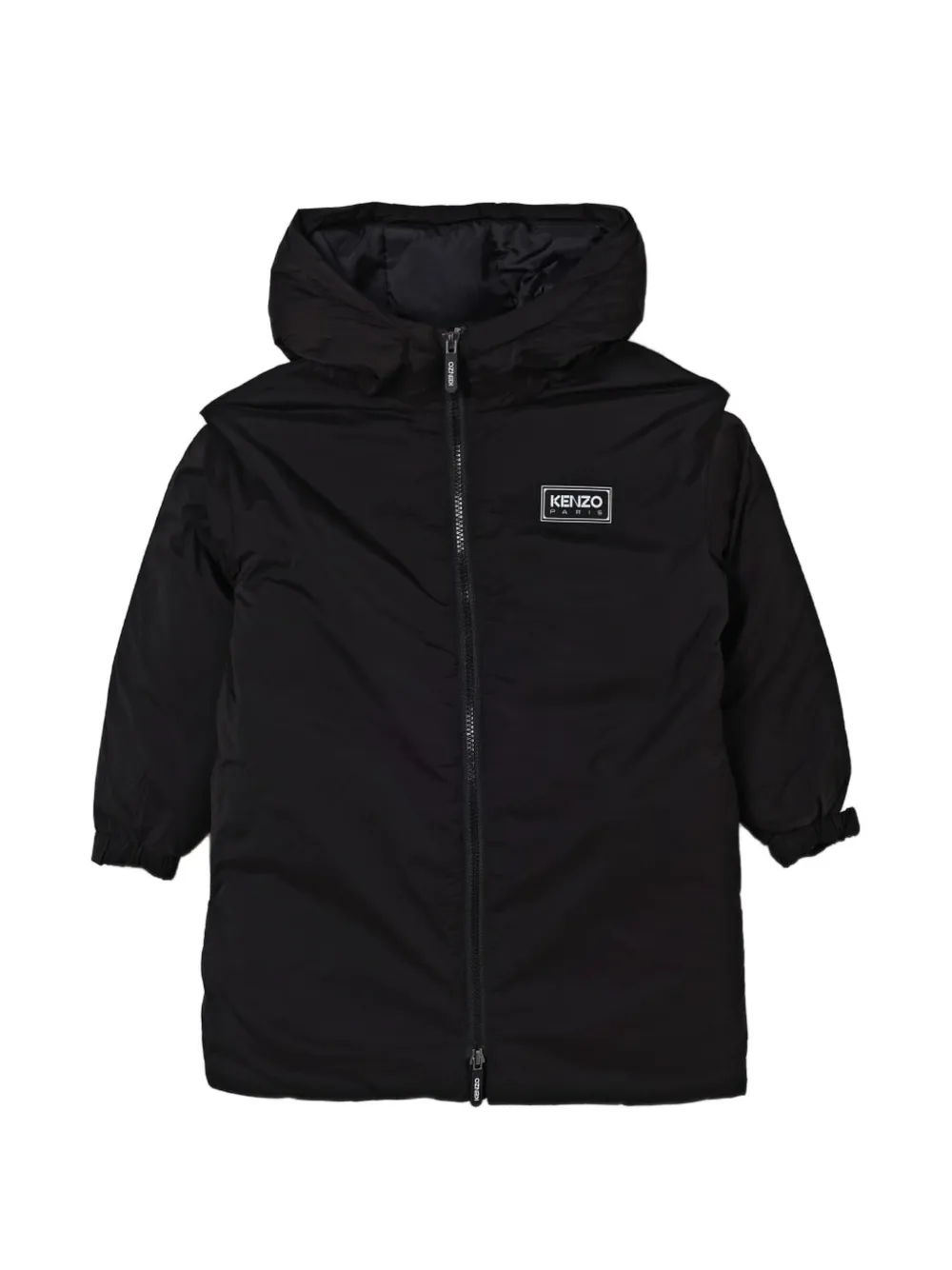 Kenzo Kids hooded padded coat - Nero