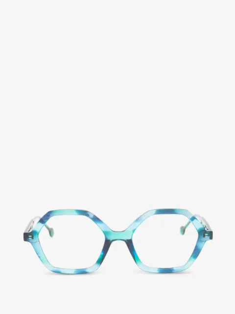 L.A. EYEWORKS Crumpet geometric glasses