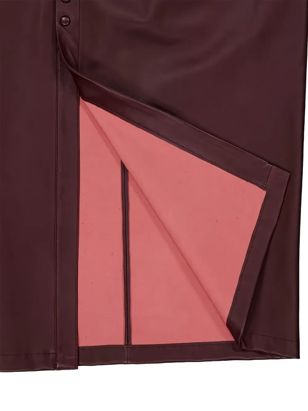 Rabanne Leren midi-rok met knopen Rood