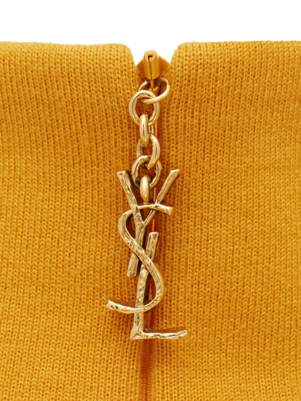 Saint Laurent High-neck Mini Dress - Yellow 