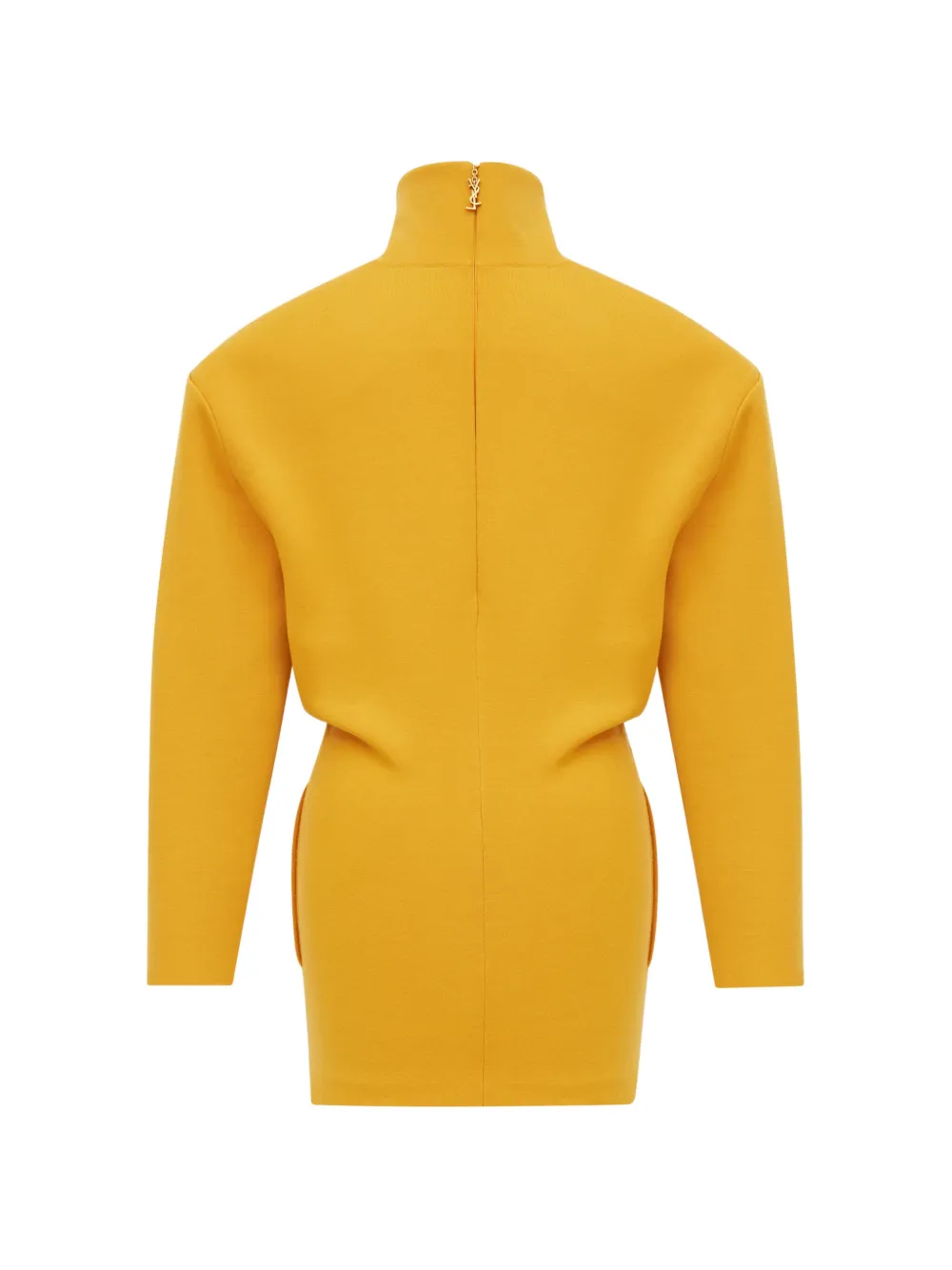  Saint Laurent High-neck Mini Dress - Yellow 