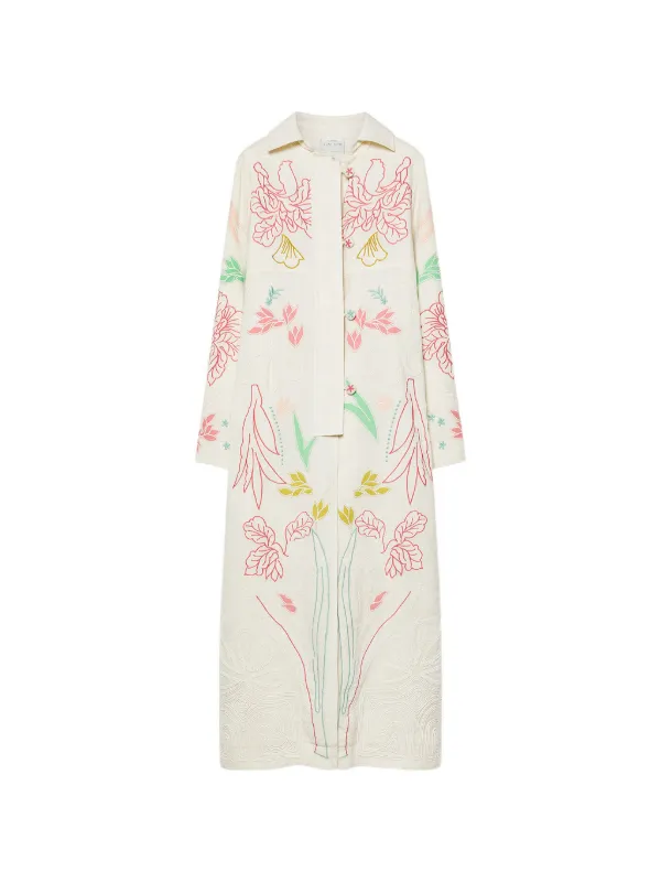 Forte Forte フローラル コート | ニュートラル | FARFETCH JP