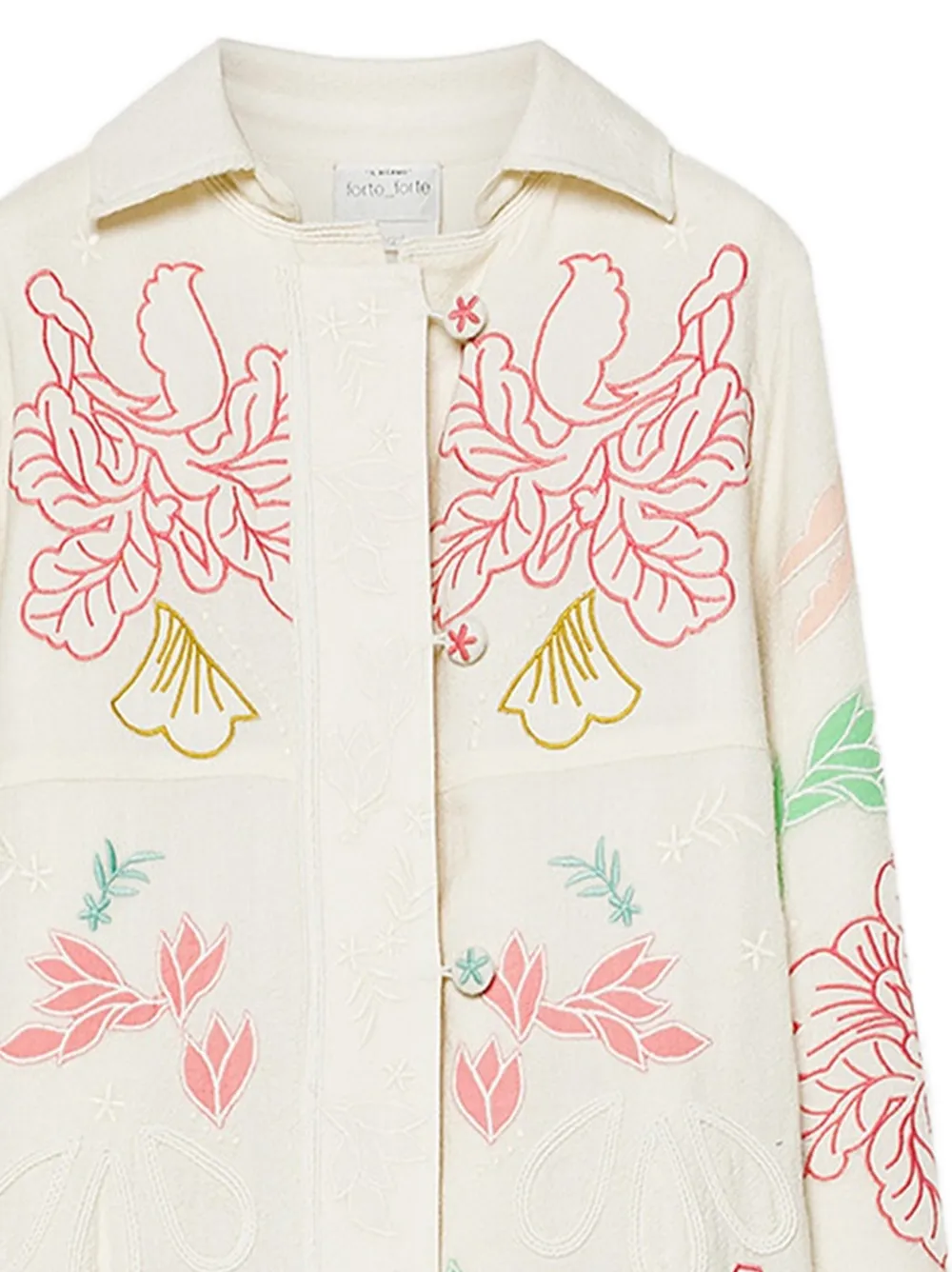 Floral Embroidered Coat