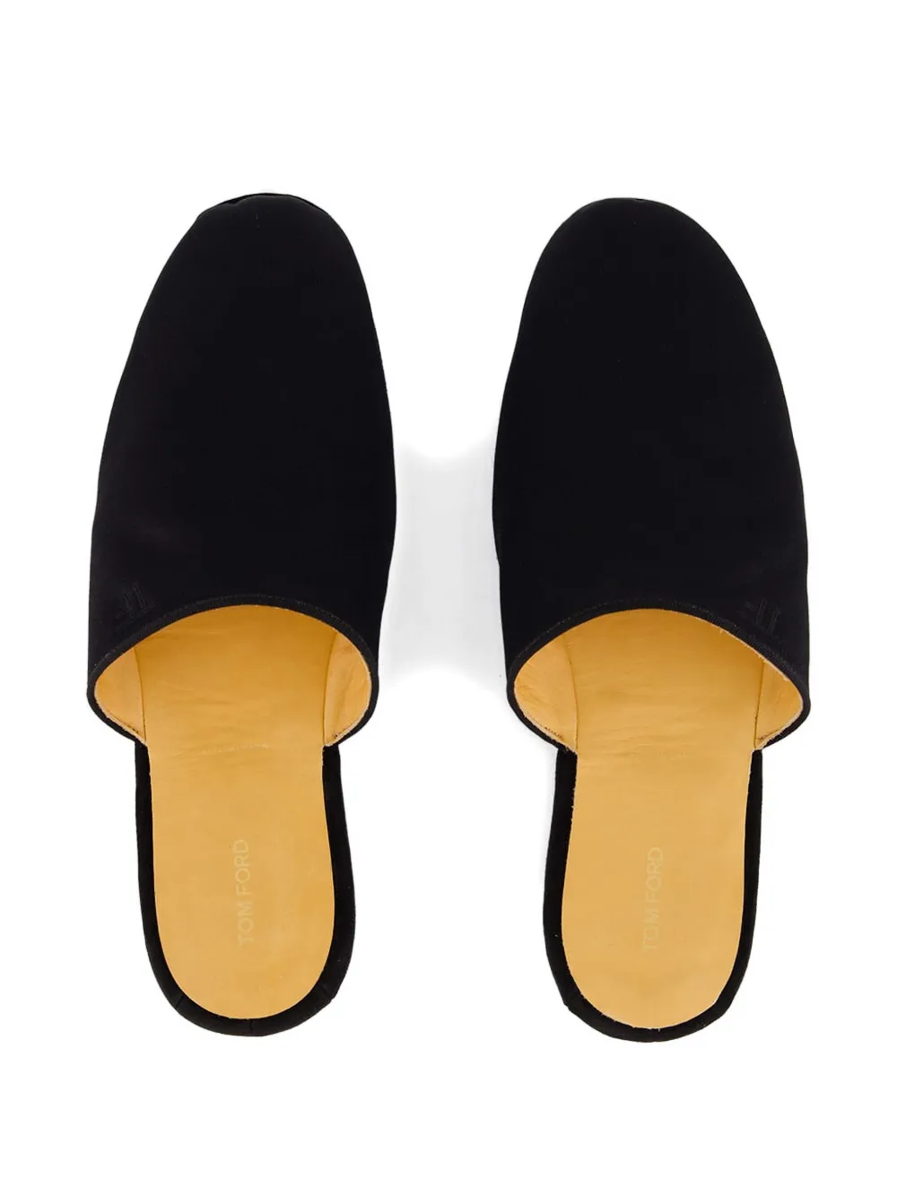 TOM FORD Leren slippers Zwart