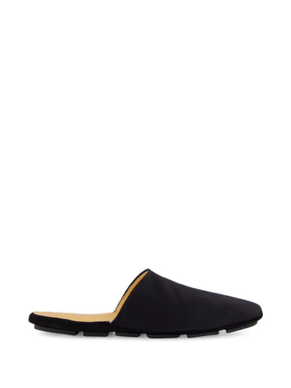 Tom Ford Flat Leather Slippers in Black