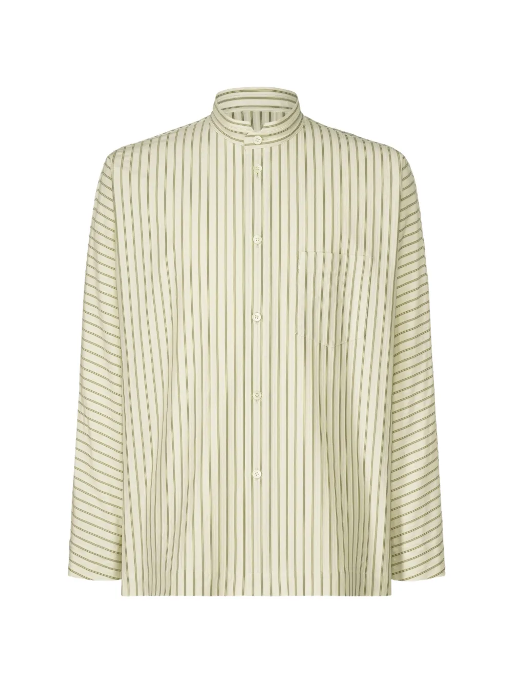 Issey Miyake Men striped button-up shirt - Toni neutri