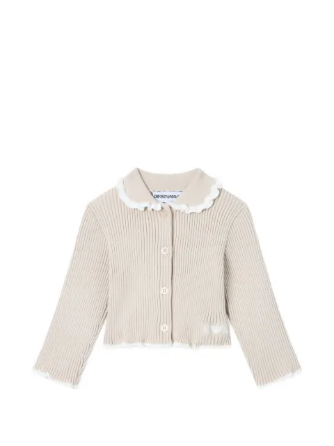 Emporio Armani Kids ruffled ribbed top