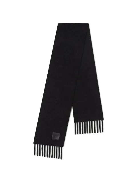 Nanushka Fluff narrow fringe scarf