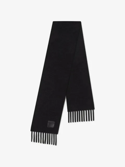 Nanushka Fluff narrow fringe scarf