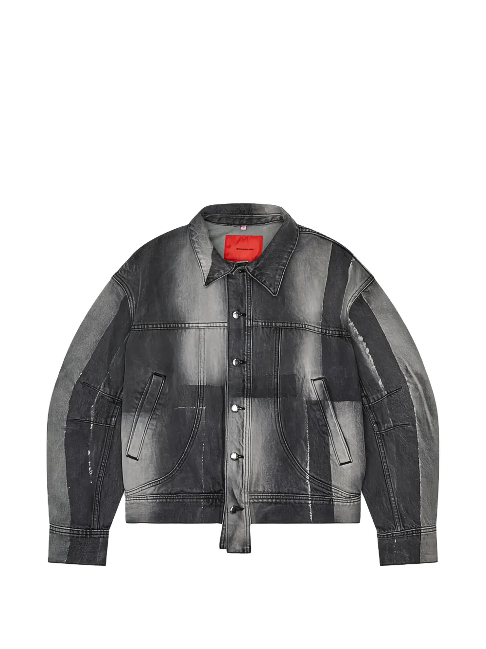 Eckhaus Latta patchwork jacket - Grigio