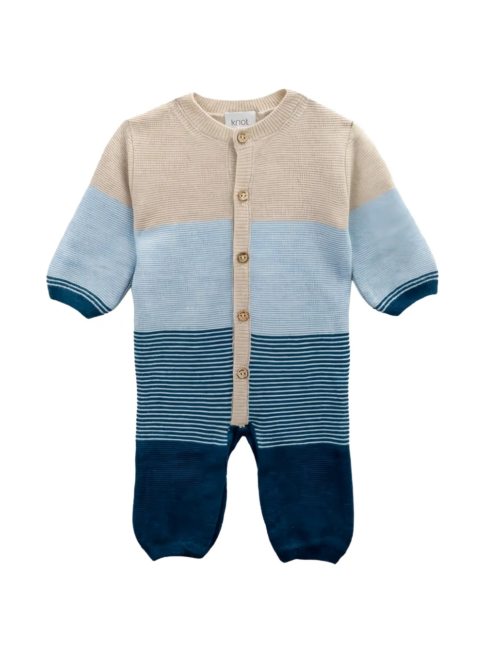 Knot knitted jumpsuit - Blu