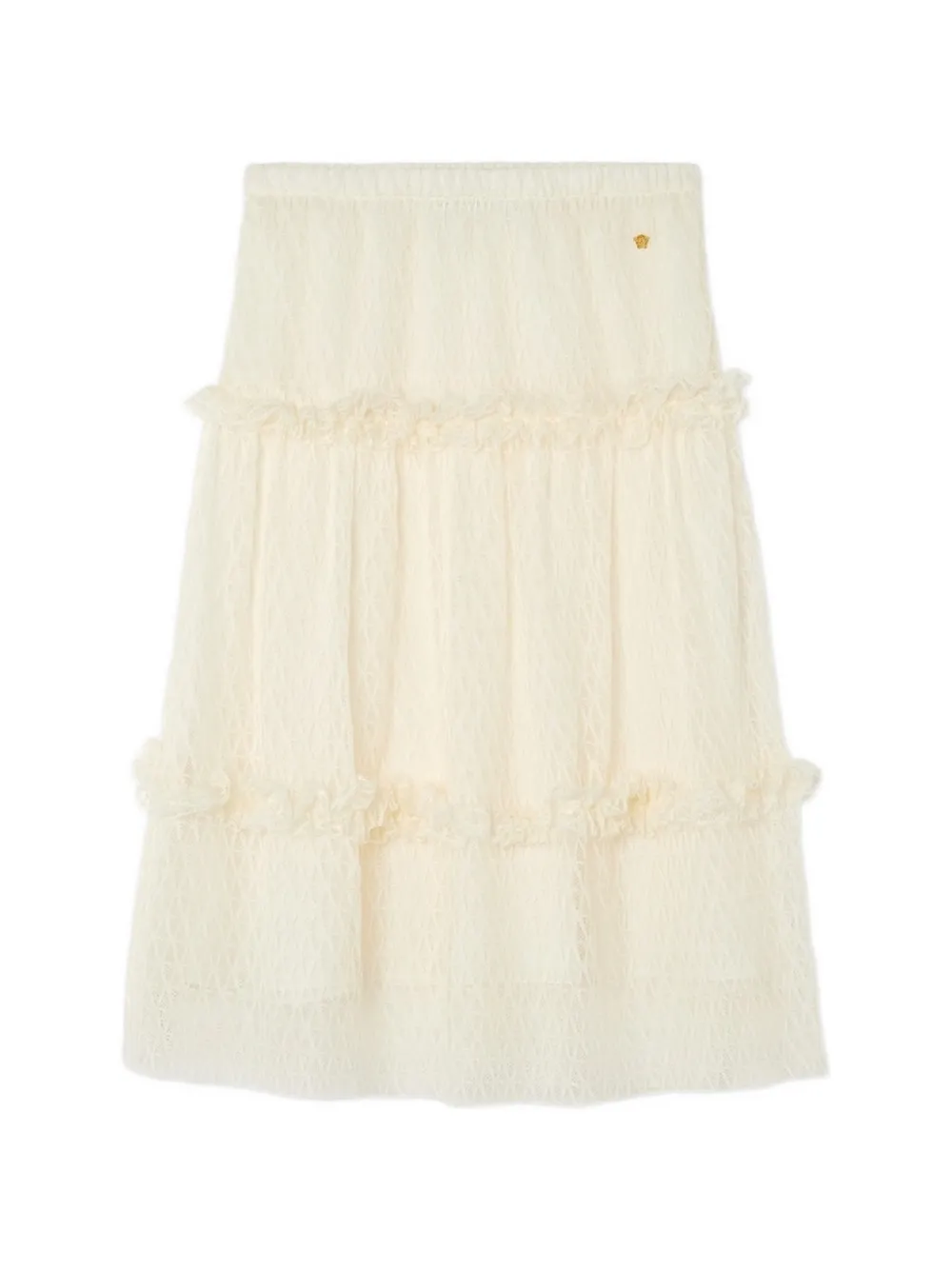 Versace Kids ruffled medallion skirt - Toni neutri