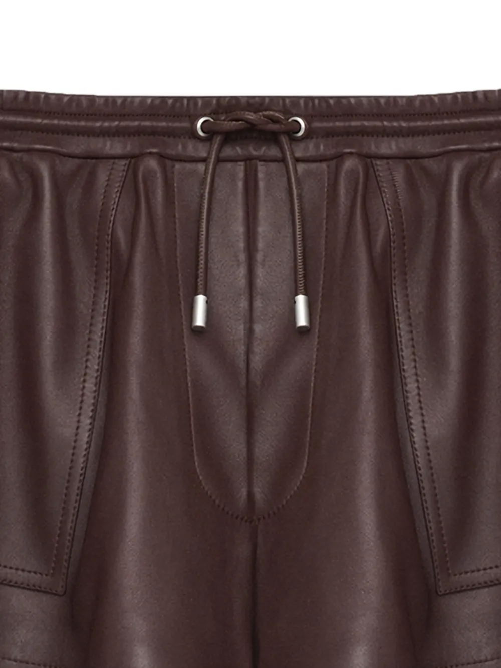 LOEWE Shorts met trekkoord en vlakken Bruin