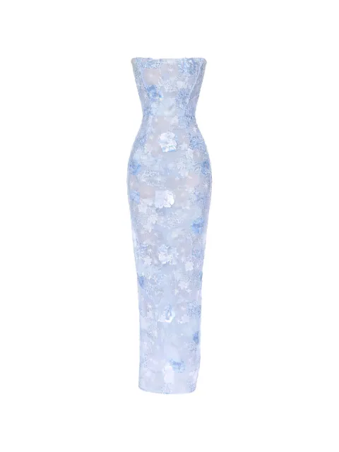 Bronx and Banco Farah sequin strapless maxi dress