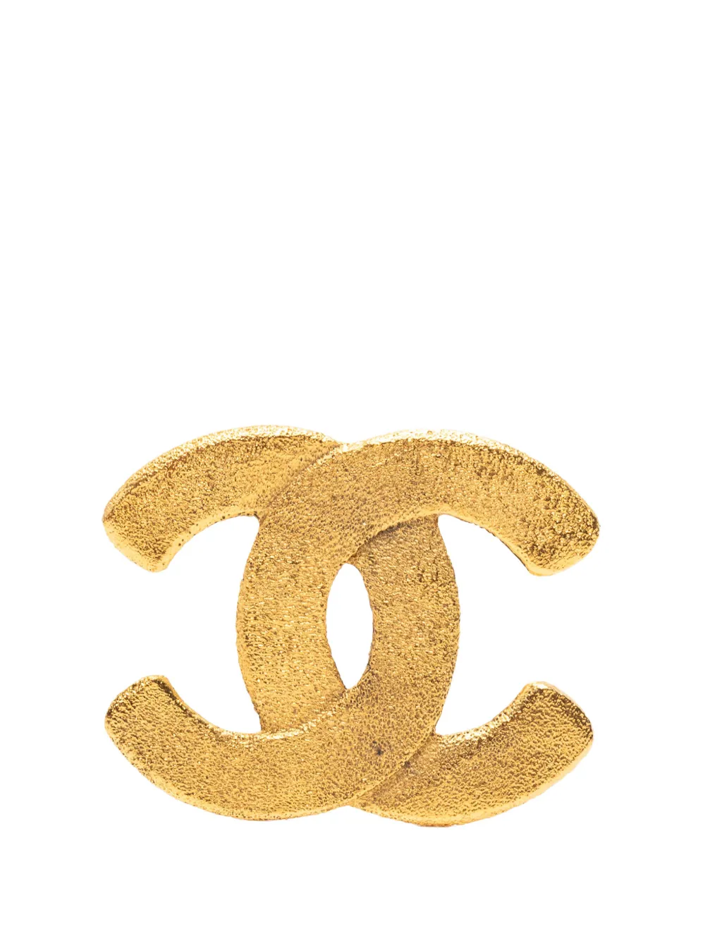 CHANEL Pre-Owned 1980-1990 Gold Plated CC Brooch costume brooch - Oro
