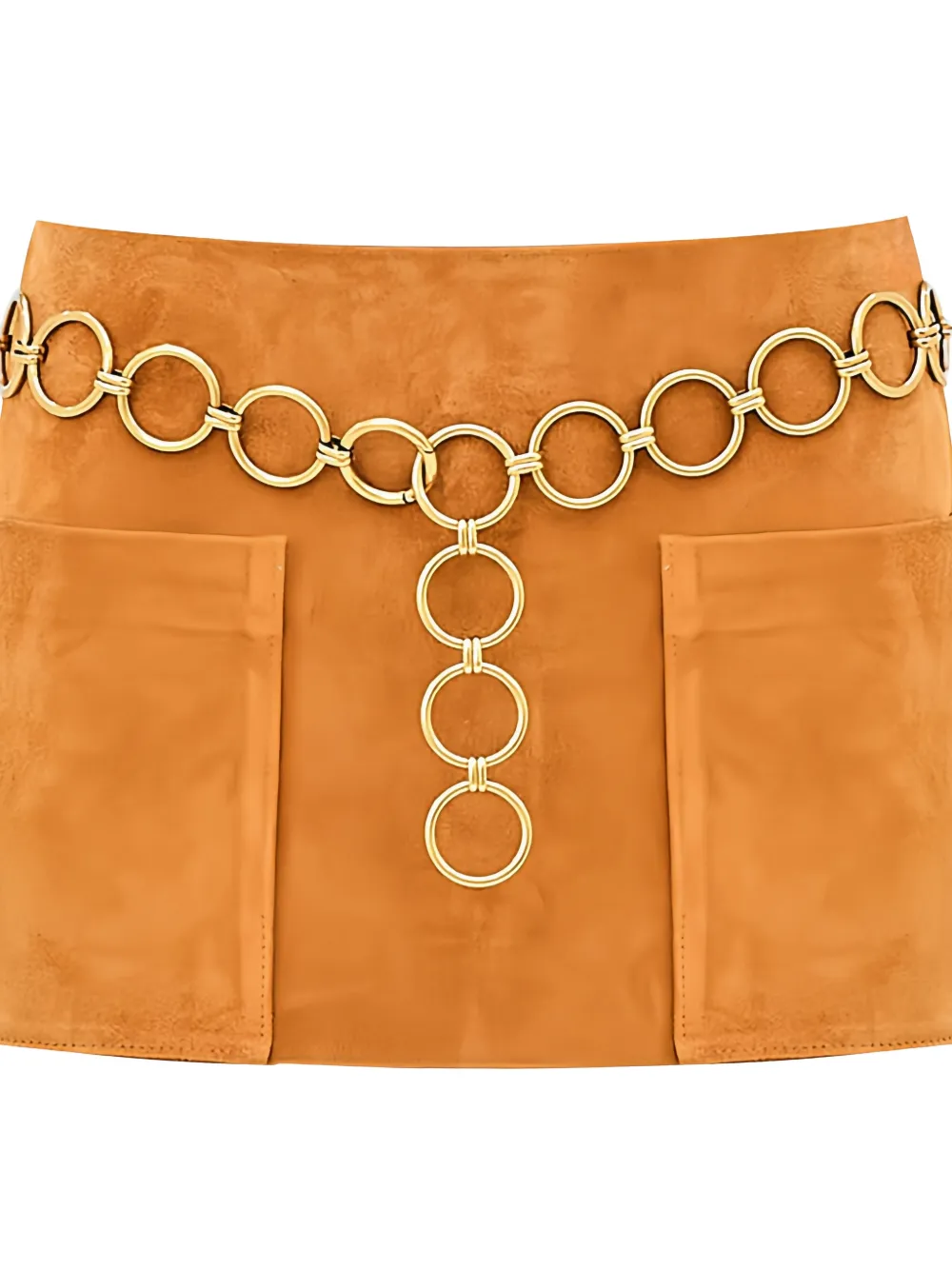  Alexis Nita Chain-detail Mini Skirt - Orange 