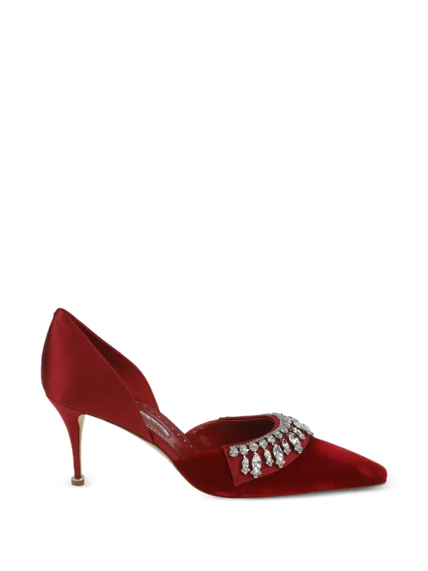 Manolo Blahnik Tulidor Pumps in Red