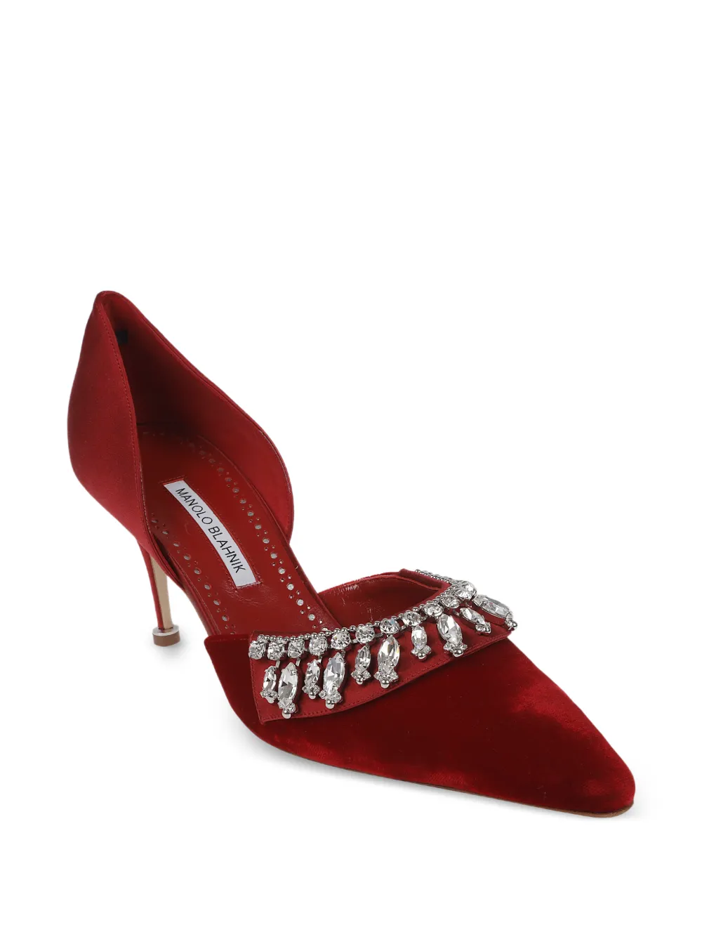 Manolo Blahnik Verfraaide pumps Rood