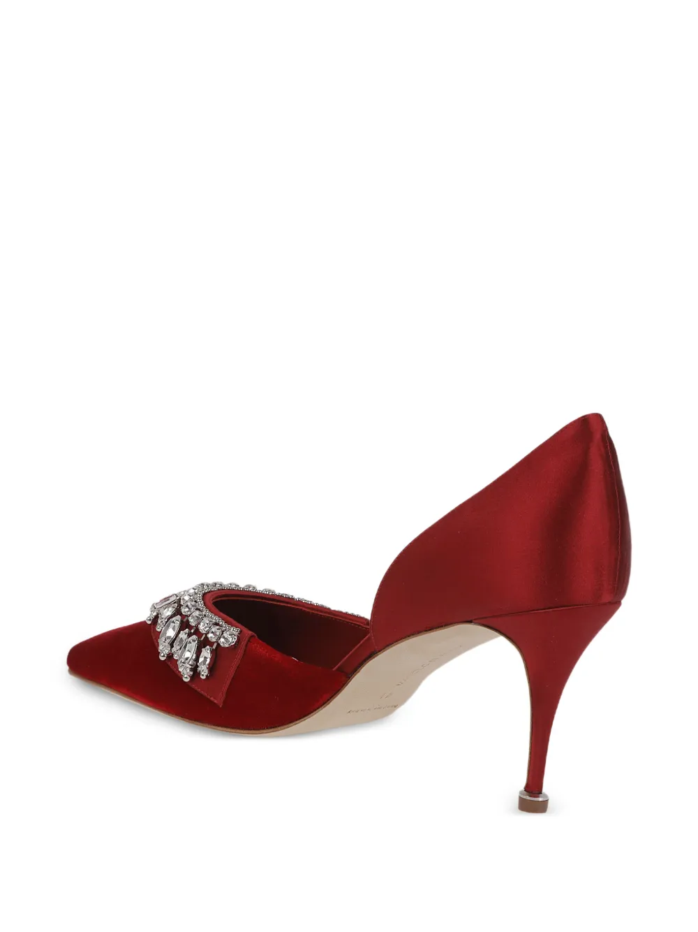 Manolo Blahnik Verfraaide pumps Rood