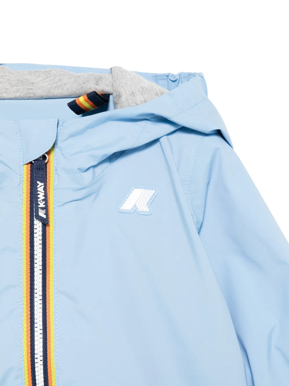  K Way Kids Hooded Zip-up Jacket - Blue 