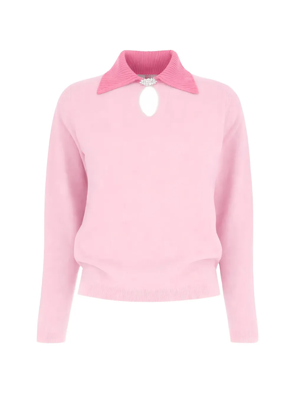 Barrie brooch-detail cashmere sweater - Rosa