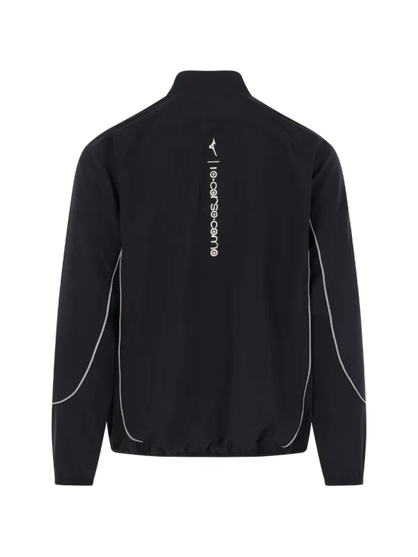 Mizuno Reflective Piping Zip Track Jacket | Black | FARFETCH CA