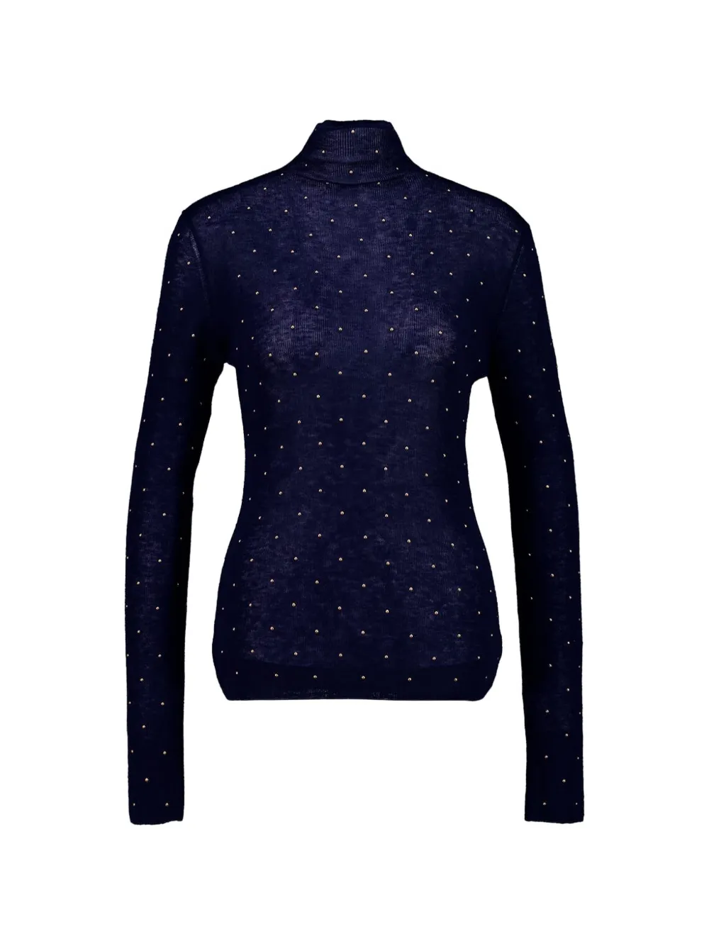Rabanne long-sleeved turtleneck wool - Blu
