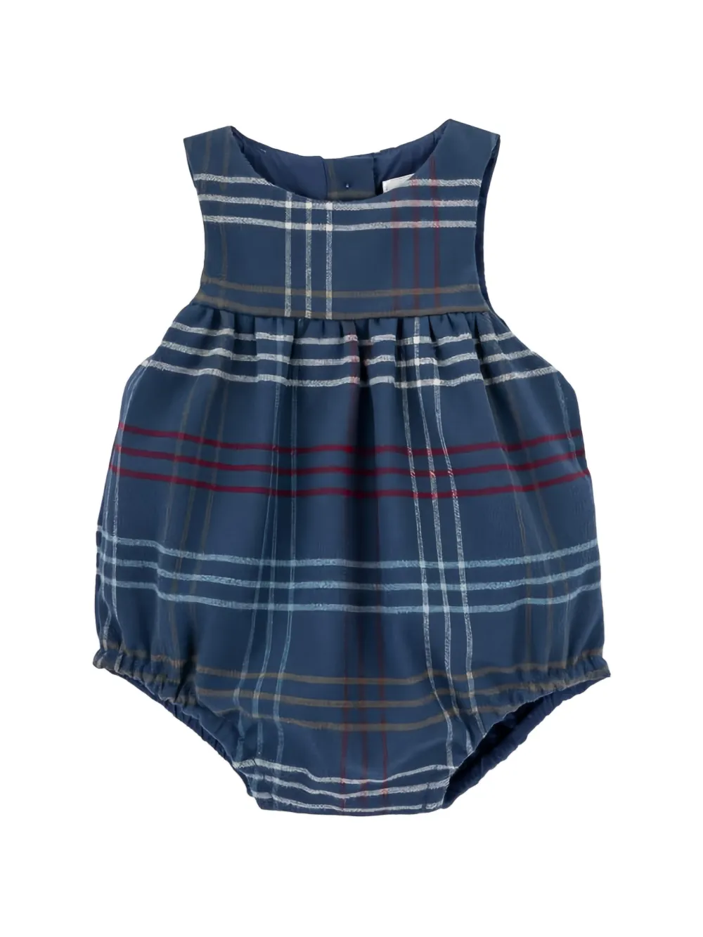 Knot Holly checked romper - Blu