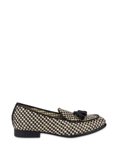 Pollini Viktoria Belgian patterned tassel loafers