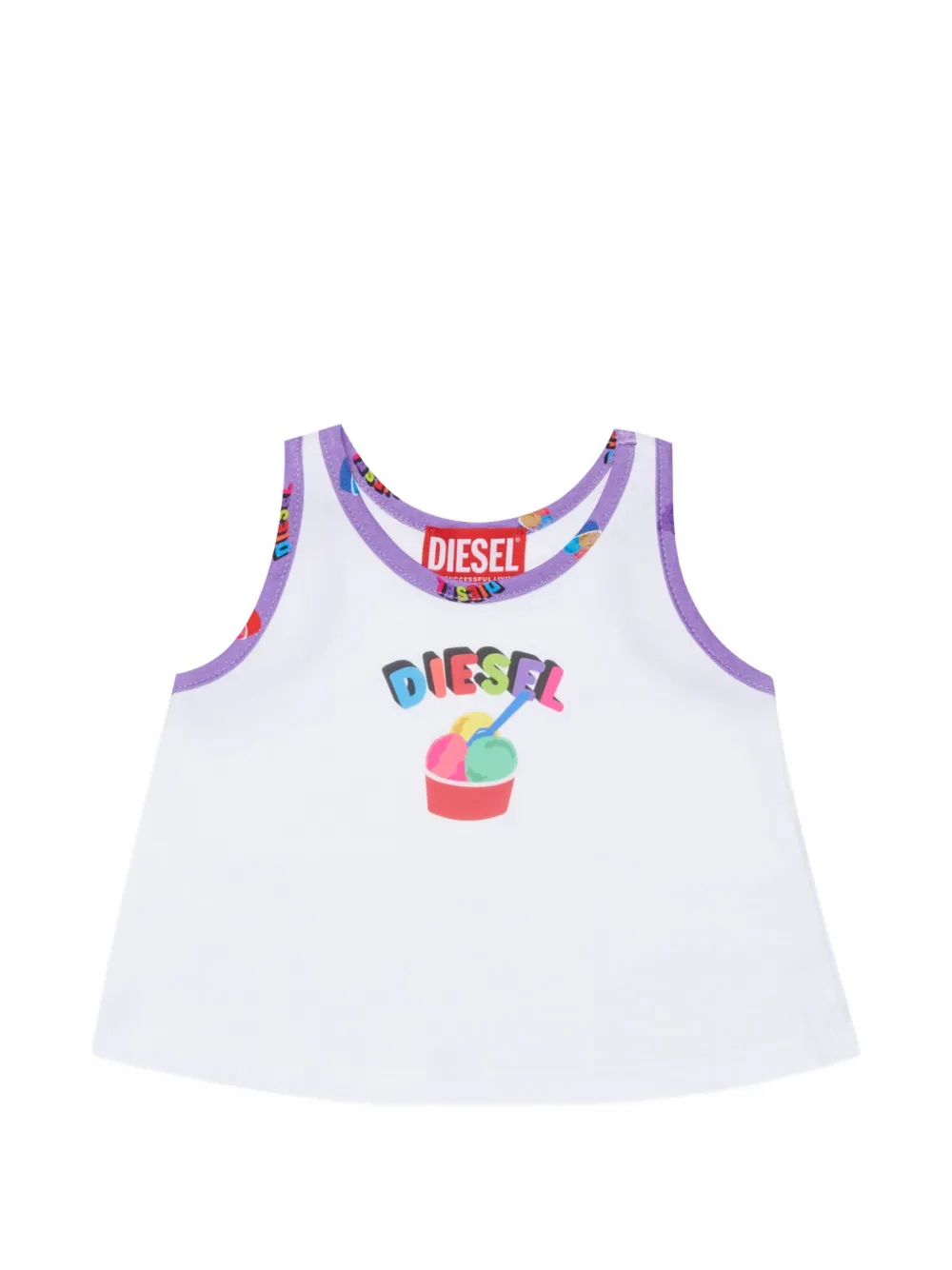 Diesel Kids graphic-print sleeveless top - Bianco