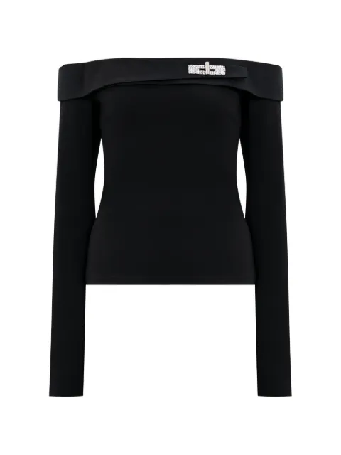 David Koma Blusa ombro a ombro com aplicações