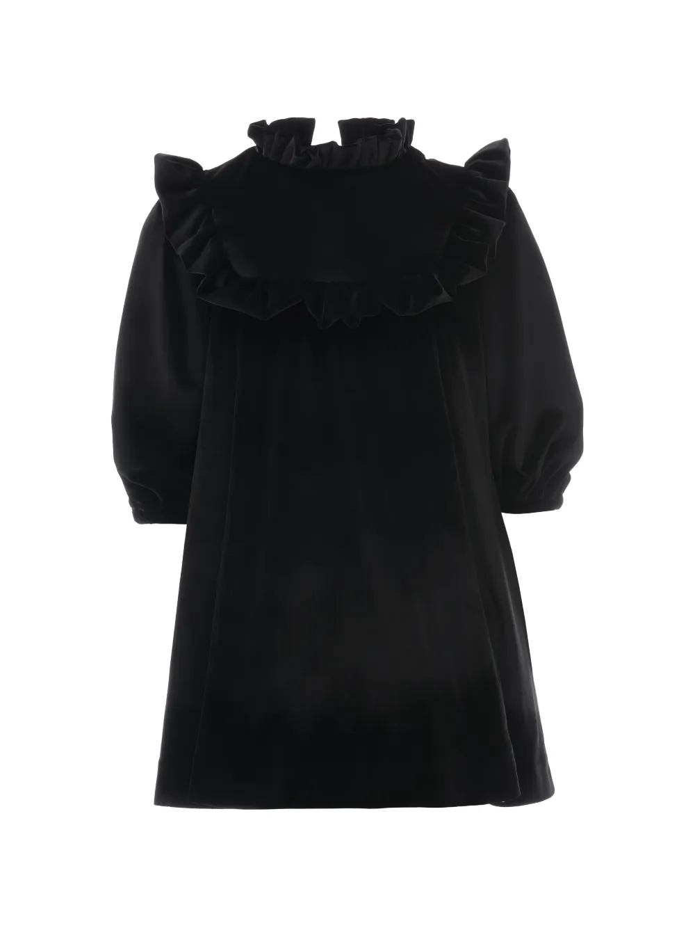 Tulleen ruffled dress - Black