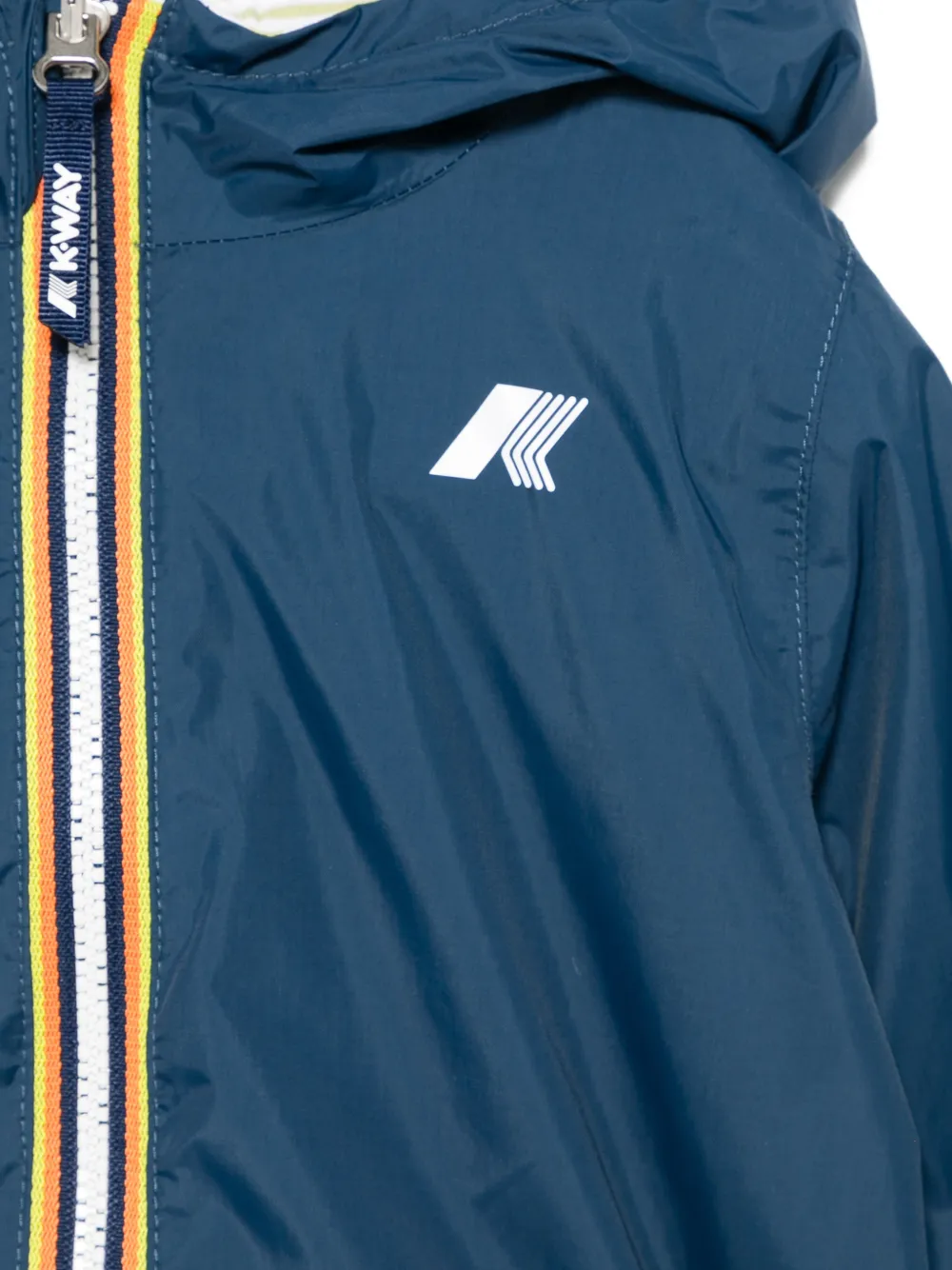  K Way Kids Hooded Zip Jacket - Blue 