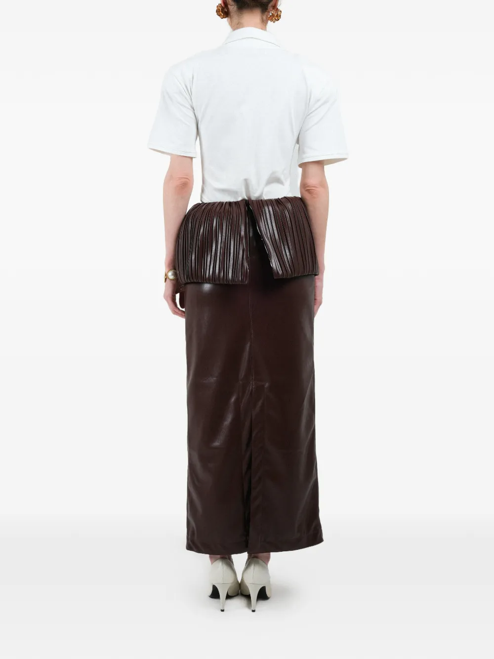 Pleated Balloon Maxi Skirt