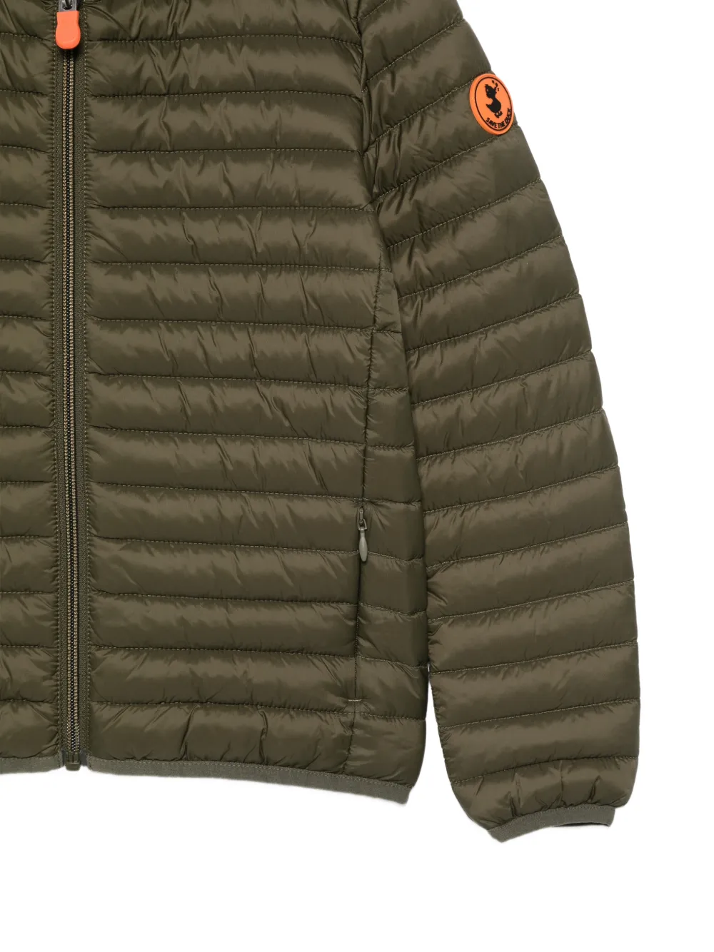  Save The Duck Kids Hooded Quilted Jacket - Green 