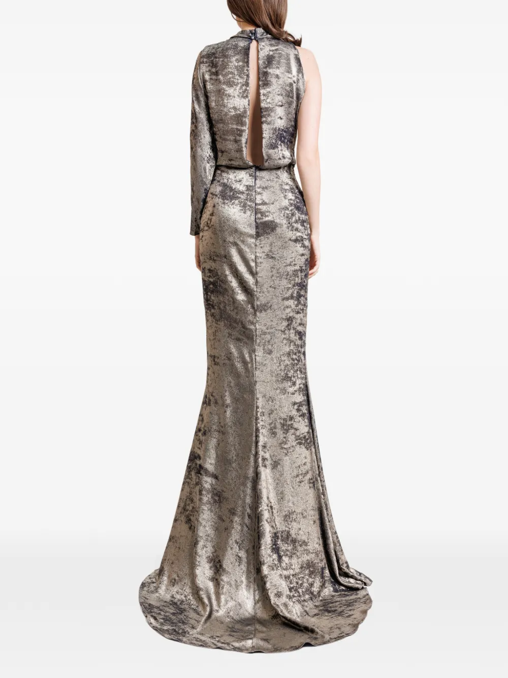 Gemy Maalouf Maxi-jurk met asymmetrische hals Zilver